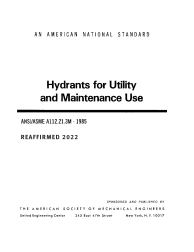 ASME A112.21.3M-1985 (R2022)