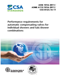 ASME ASSE 1016-2011/ASME A112.1016-2011/CSA B125.16-11