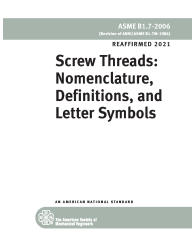 ASME B1.7-2006 (R2021)