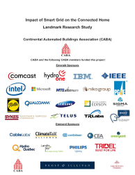 IEEE/CABA Smart Grid Research: Connected Homes : ISGCHReport:2013